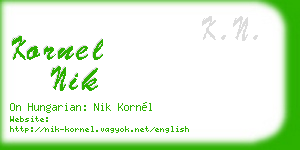 kornel nik business card